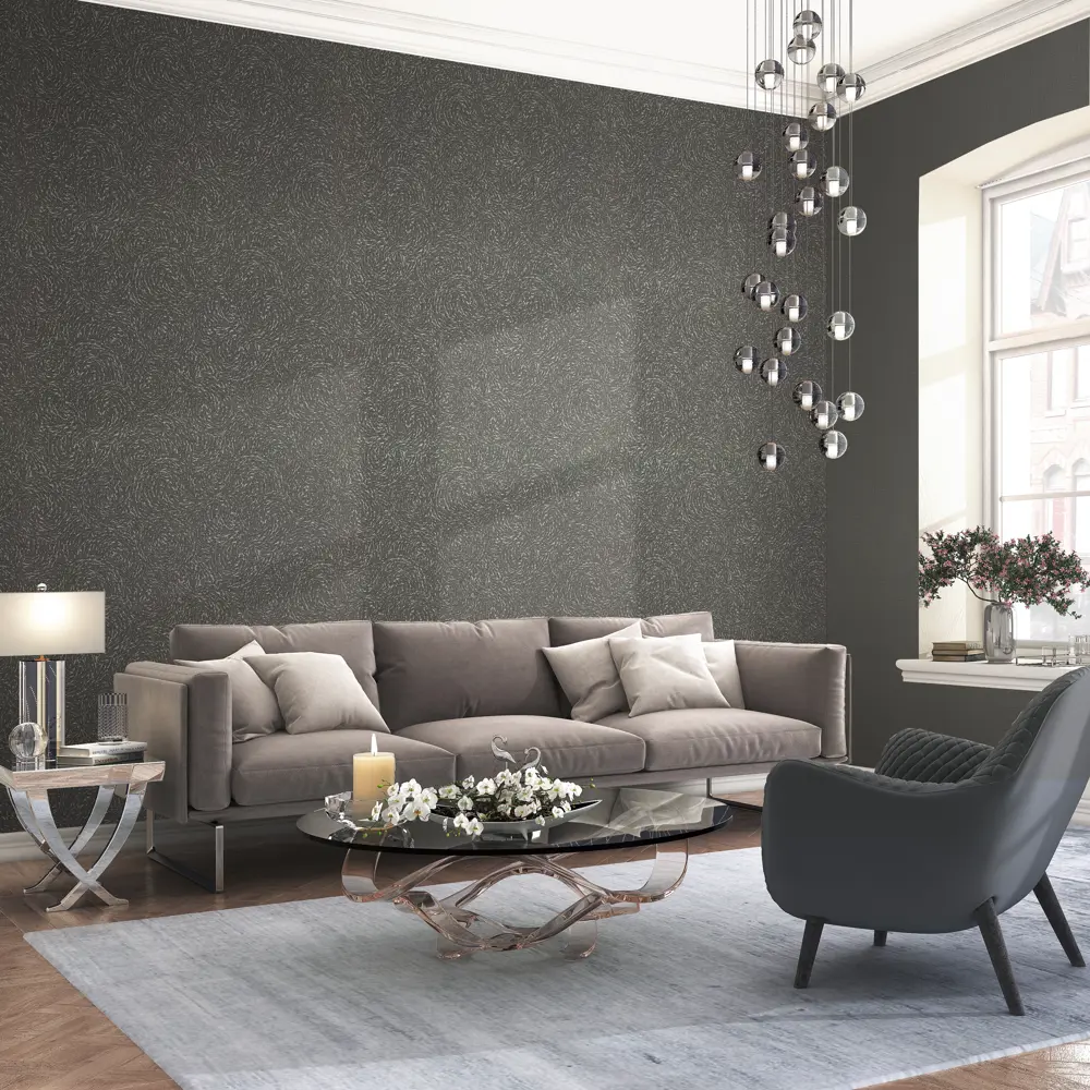 Обои флизелиновые Varvara круг графитовые 1.06 м м R920420 Santreyd STLM-2083126 - Вид №3