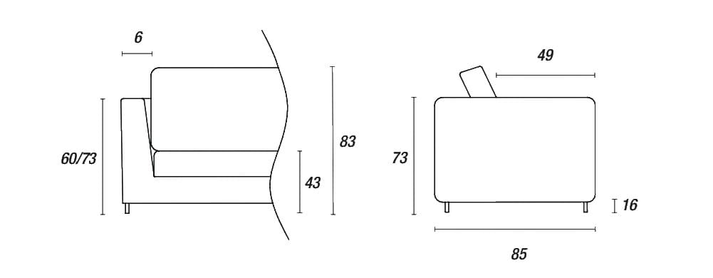 2-местный тканевый садовый диван Ditre Italia 356 ARCH-00095189 - Вид №3
