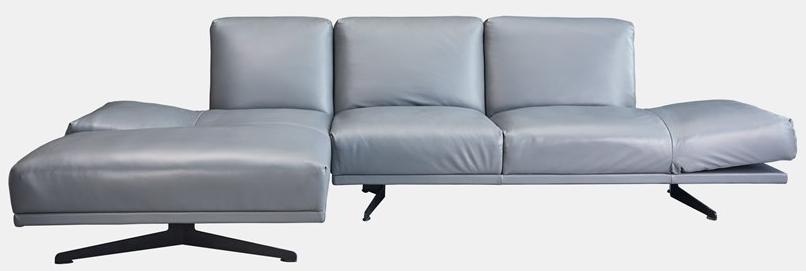 Grado Design 3-х местный кожаный диван с шезлонгом  Fol-sf-lc  - Вид №1
