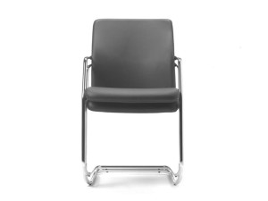 Кожаный консольный стул с подлокотниками