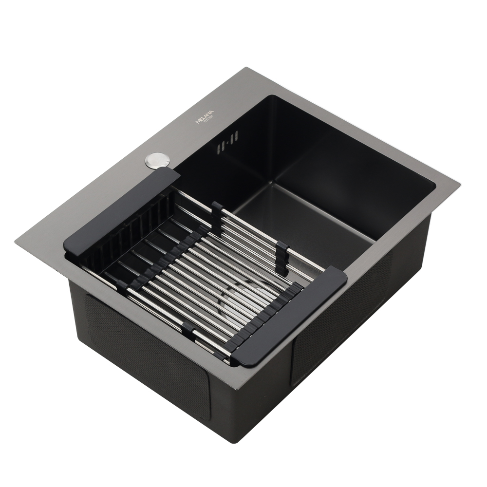 Мойка D5343HB MELANA ProfLine 3,0/220 ГРАФИТ врезная прямоугольная D5343HB D5343HB графит - Вид №12