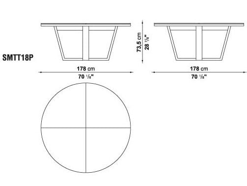 Круглый мраморный стол с Lazy Susan Maxalto Xilos ARCH-00065078 - Вид №7