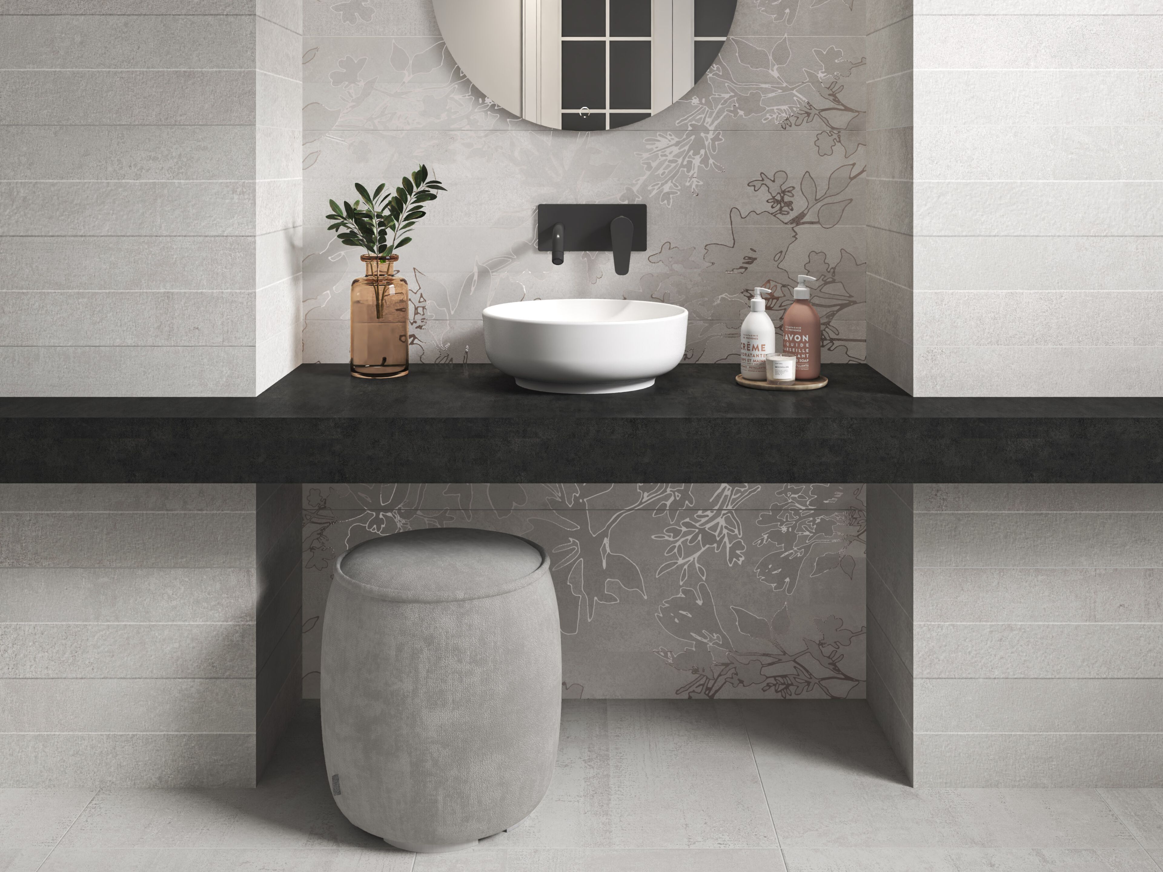 Пол / керамогранит с эффектом цемента Kaleseramik ванная комната ARCH-00140915