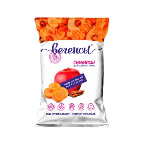 Смесь Нечипсы морковь яблоко корица Вегенсы 40 г Santreyd 13551 - Вид №1