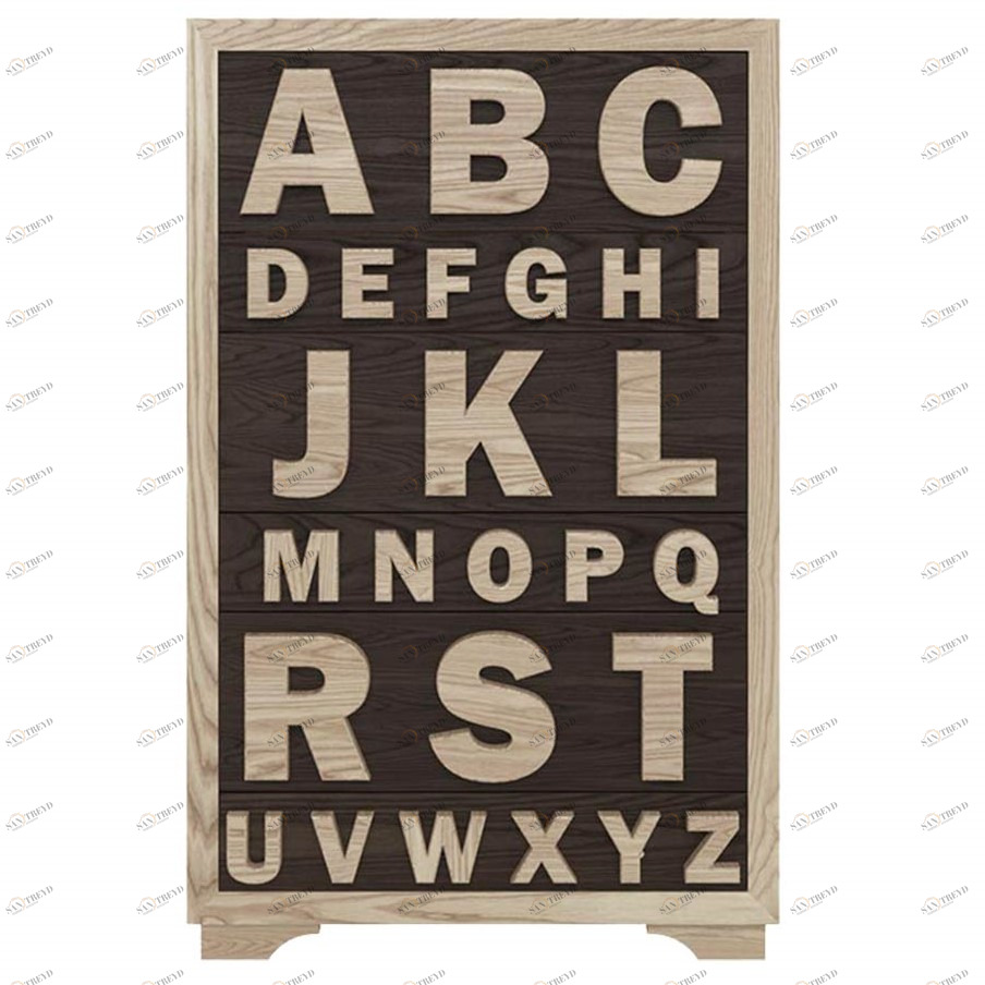 Комод с рисунком бежевый, коричневый N3 Alphabet FURNITERA ДИЗАЙНЕРСКИЕ, КОМОДЫ ALPHABETICAL 120330 Бежевый;коричневый 