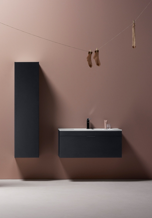 1580031 Go Шкаф Для Умывальника 1000 Черный Hafa  Черный  - Вид №1