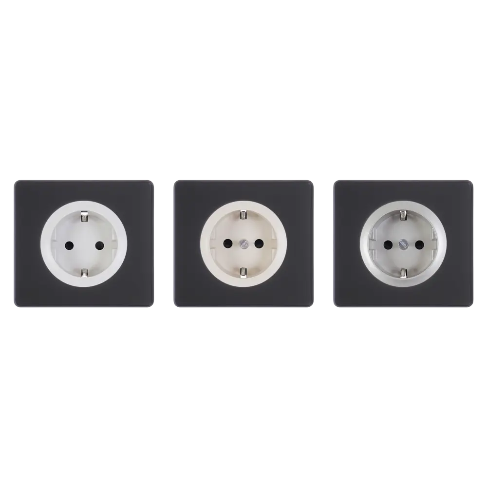 Рамка для розеток и выключателей Legrand Celiane 1 поста, цвет перкаль чёрный STLM-2118692 - Вид №1