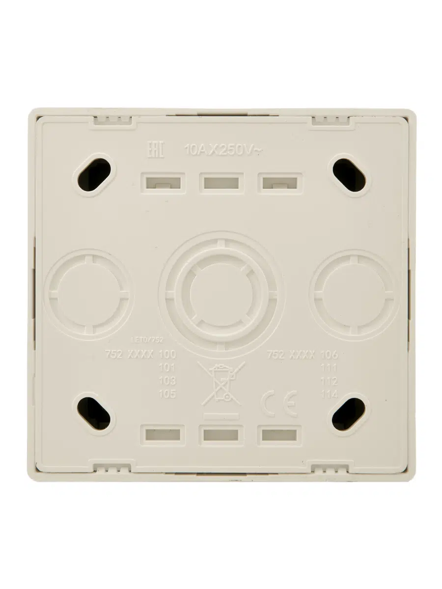 LETO Выключатель проходной двойной крем LEZARD 752-0300-106 - Вид №2