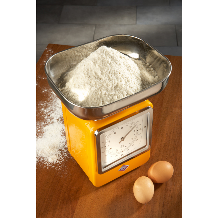 Весы с часами, лимонно-желтые Wesco 32220419 - Вид №1