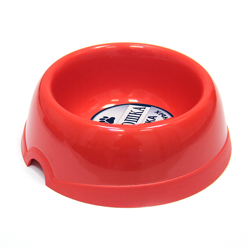 ПР0037533 Миска для животных пластиковая красная 750мл ХОРОШКА 