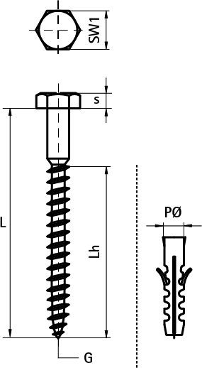 6193010 Монтажный элемент BIS Шурупы с шестигранником WALRAVEN  - Вид №1