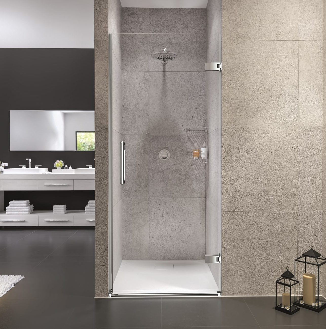 Дверь в нишу GHE700H Merlyn Arysto Хромированный 