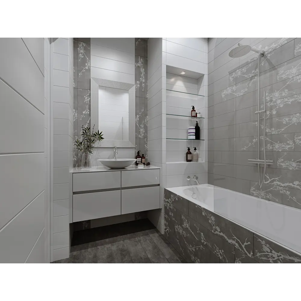 Керамогранит Belani Loft 59.7x14.8 см 1.325 м² цвет графитовый STLM-2029409 - Вид №7