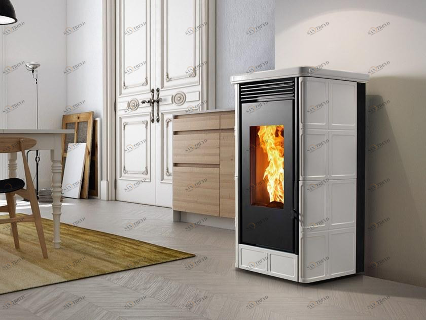 CAMINETTI MONTEGRAPPA Настенная печь на пеллетах из майолики Country sun-id-1418870