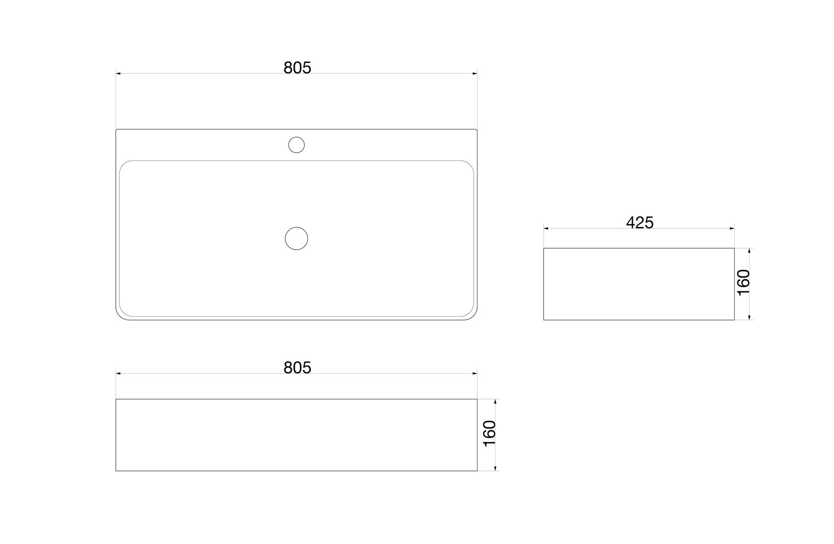 Раковина чаша SL-1080 SANTILINE  - Вид №1