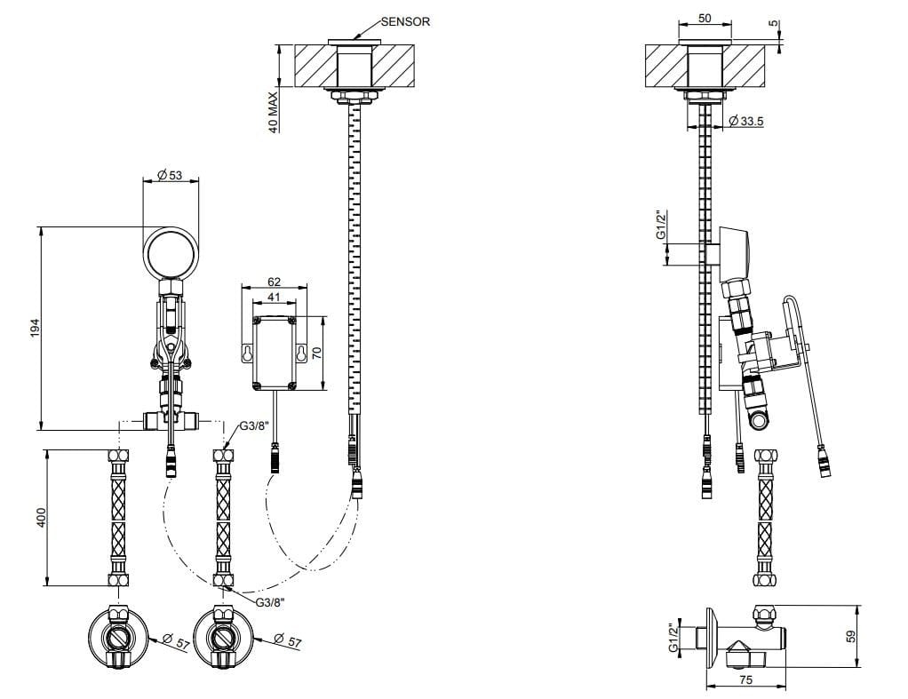 Дистанционное управление электронным пианино из нержавеющей стали Gessi Мелы316 ARCH-00138537 - Вид №1