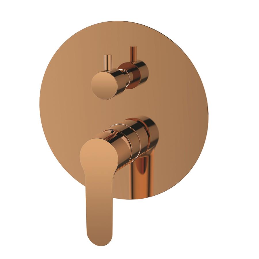 BB35037226 Bienbanyo Bien Water Flowbox Круглый скрытый смеситель для ванны 2F - часть для поверхностного монтажа - розовое золото 