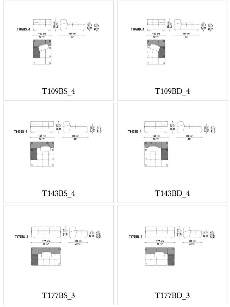 Секционный диван из ткани B&B Italia Tufty Time ARCH-00056026 - Вид №9