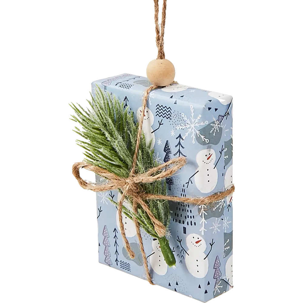 87036546 Елочная игрушка Коробка подарочная 9x6.5 цвет синий STLM-1442586 Santreyd 