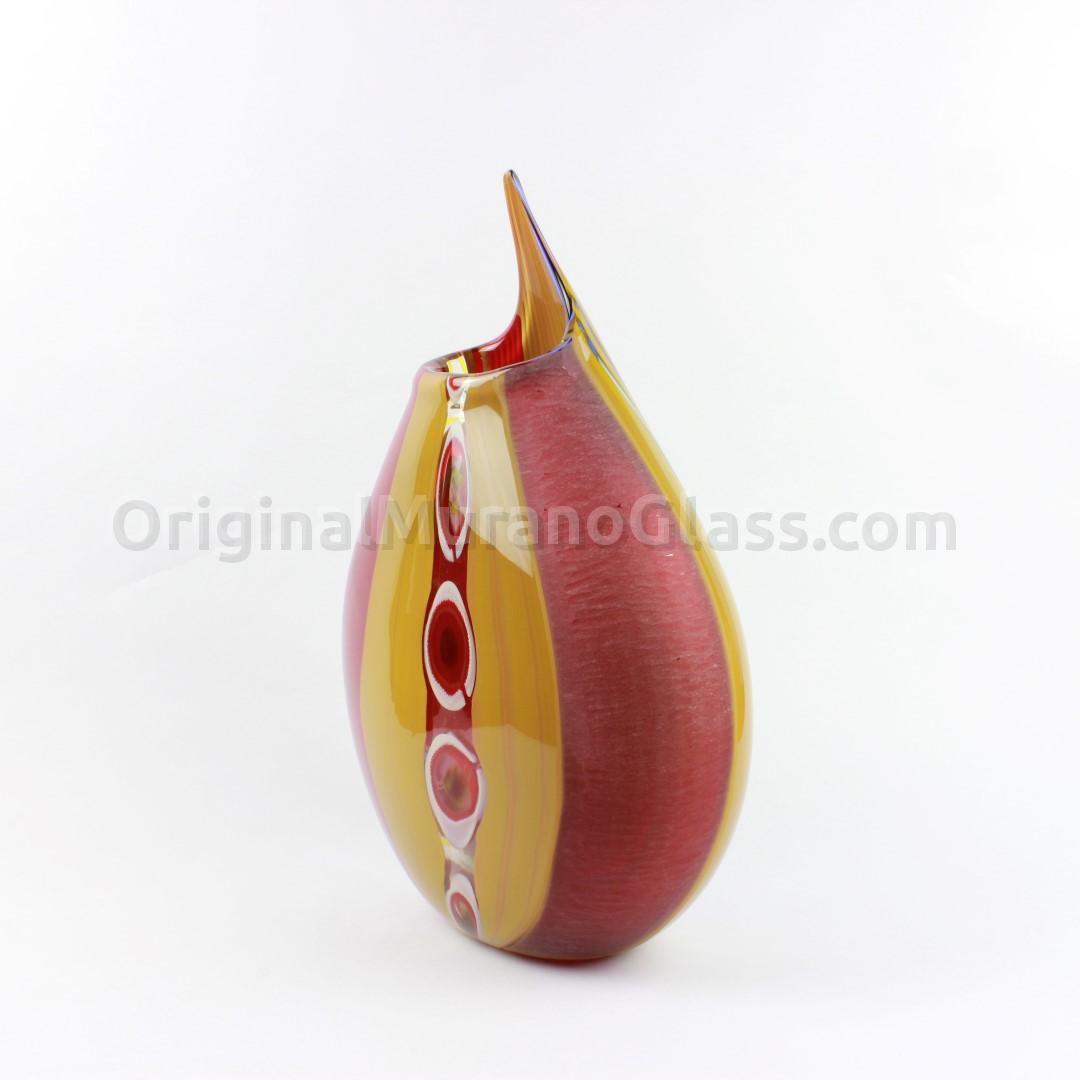 113 ORIGINALMURANOGLASS Ваза Чезара - автор Afro Celotto - муранское стекло OMG 45 см  - Вид №1