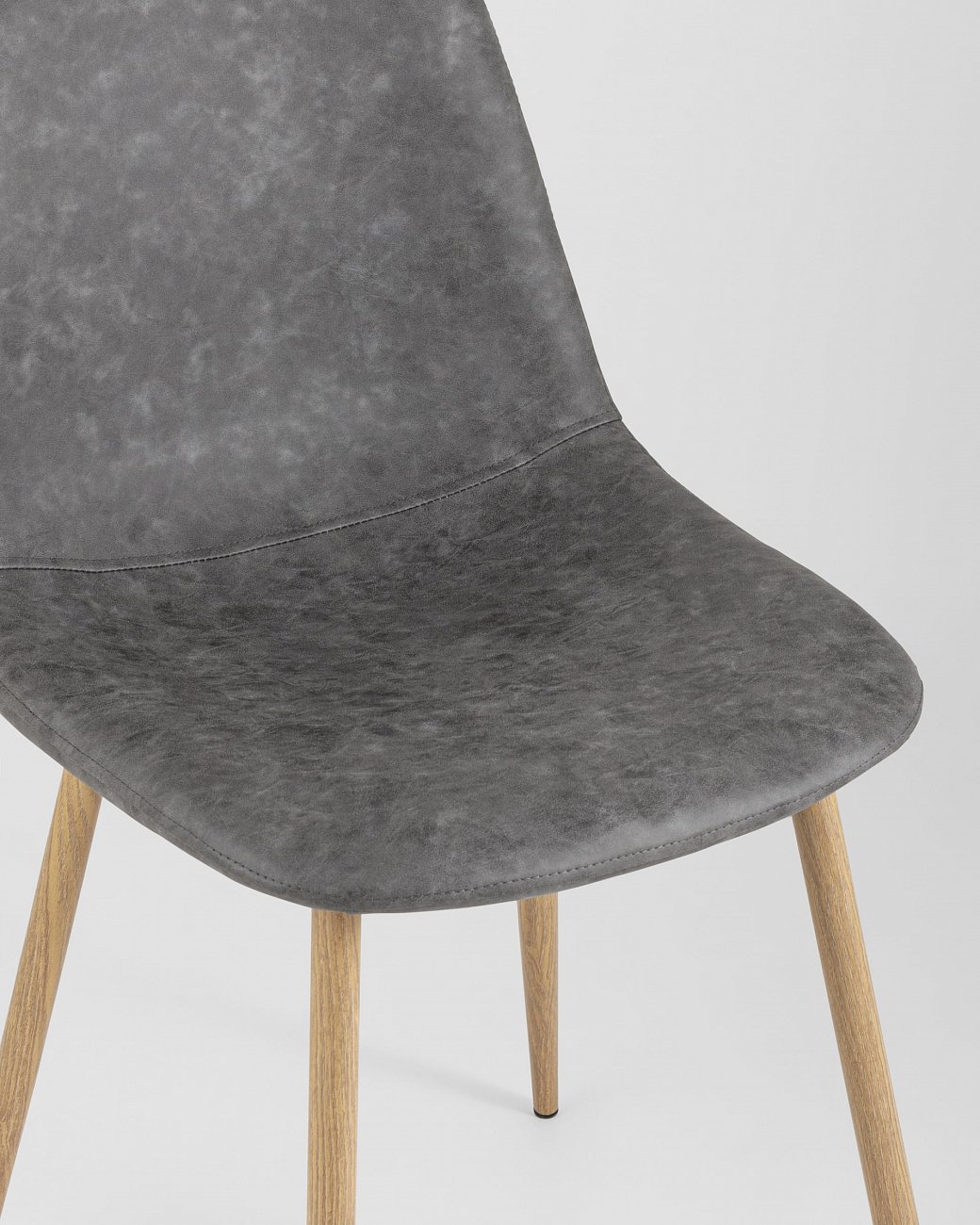 Стул со спинкой серый из экокожи "Валенсия" STOOL GROUP ДИЗАЙНЕРСКИЕ, ИНТЕРЬЕРНЫЕ 00-3946167 Серый  - Вид №7