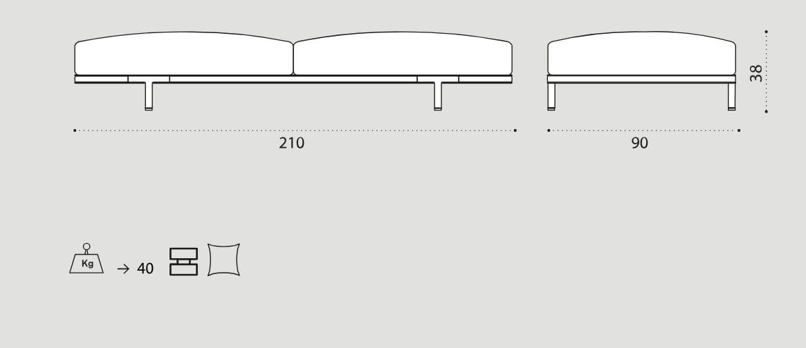 Ткань сад пуфик Ethimo залив ARCH-00138215 - Вид №4