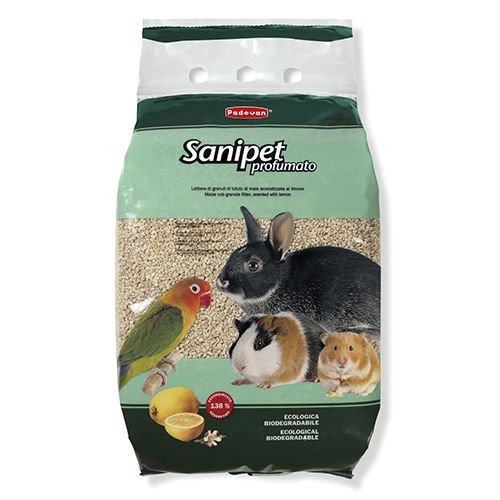 УТ0009765 Наполнитель для грызунов Sanipet profumato Кукурузные гранулы 10л (5кг) Padovan 