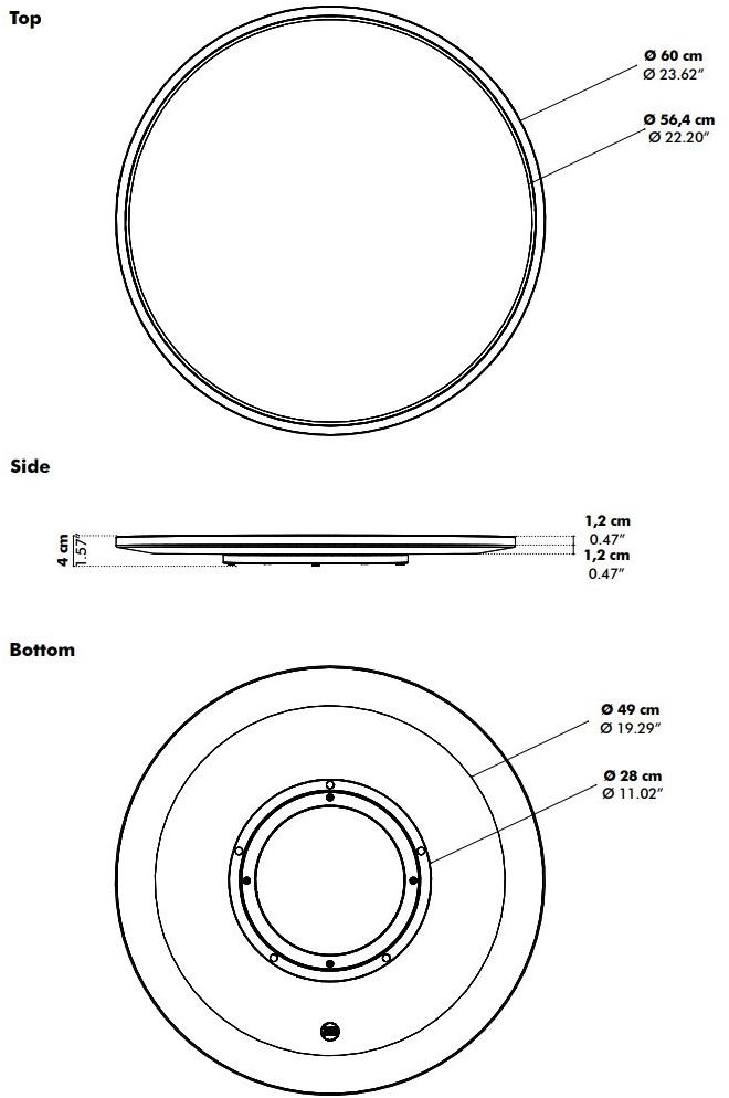 BuzziSpace Круглый деревянный поднос sun-id-1352614 - Вид №1