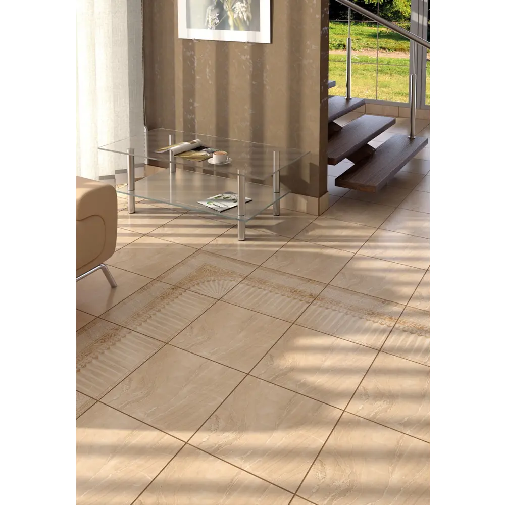 Плитка напольная Belani Агат 41.8x41.8 см 1.4 м² цвет бежевый STLM-2130125 - Вид №3