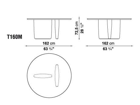 Круглый лакированный стол B&B Italia Тоби-Иши ARCH-00136308 - Вид №3