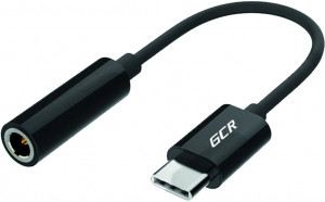 GCR-52308 Gcr переходник usb type c > 3.5mm mini jack, гибкий, черный, gcr-uc2auxf Greenconnect