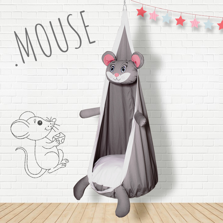 Подвесное кресло-кокон "Мышка" ПОКАЧАЙКА  326706 Серый Santreyd  - Вид №8