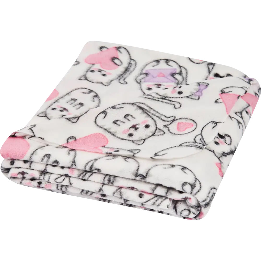 Плед Cats and Letters 130x170 см флис цвет разноцветный Ardenza Детство STLM-2076400