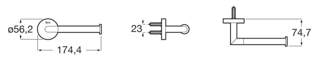 Металлический держатель рулона Roca ROUND 817582..0 ARCH-00019965 - Вид №7