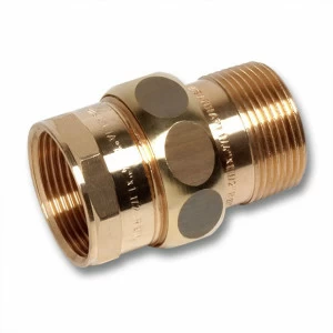 2223112R SANHA 223 сгон НР-ВР, латунь, с плоским уплотнением 11/2 мм