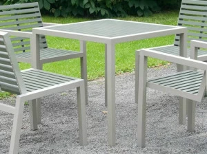 BENKERT BANKE Квадратный садовый стол из нержавеющей стали и пэт Comfony