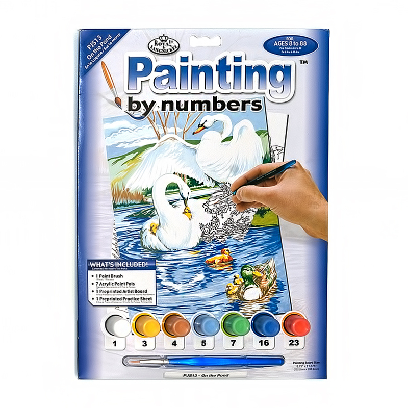 13 Раскраска по номерам 2 "На пруду" PJS ROYAL LANGNICKEL 