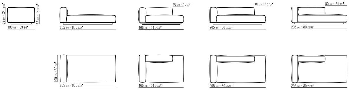 Flexform Дормез из ткани Grandemare sun-id-1385128 - Вид №3