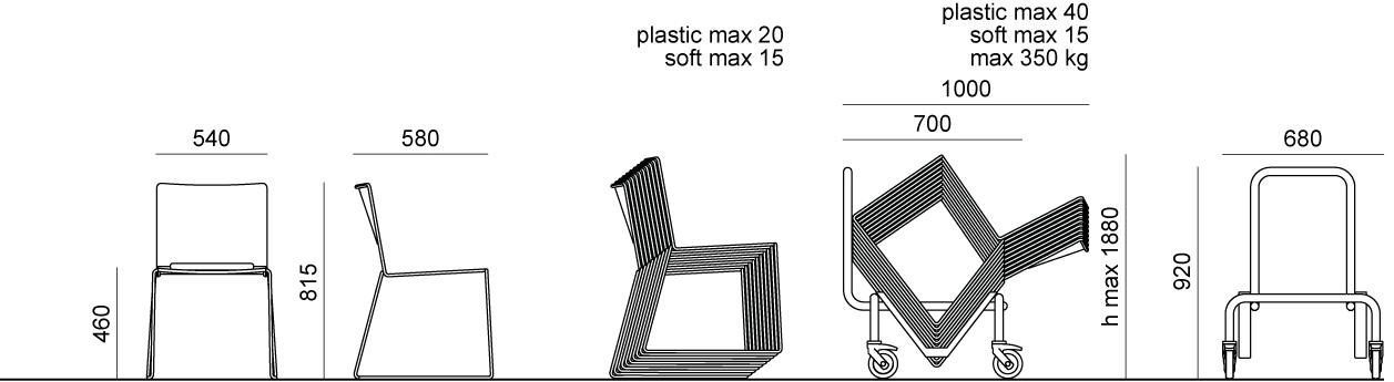 Diemmebi Стул из полипропилена, штабелируемый салазками Lafilò sun-id-1438696 - Вид №5