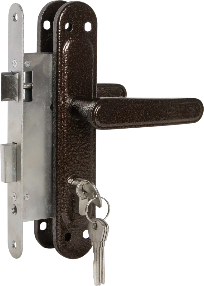 Замок врезной Зенит ЗВ4-72.03 с цилиндровым механизмом в медном исполнении 89057054