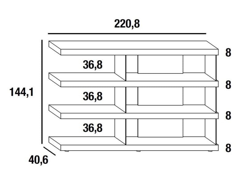 Секционная библиотека Lago Air ARCH-00012914 - Вид №1