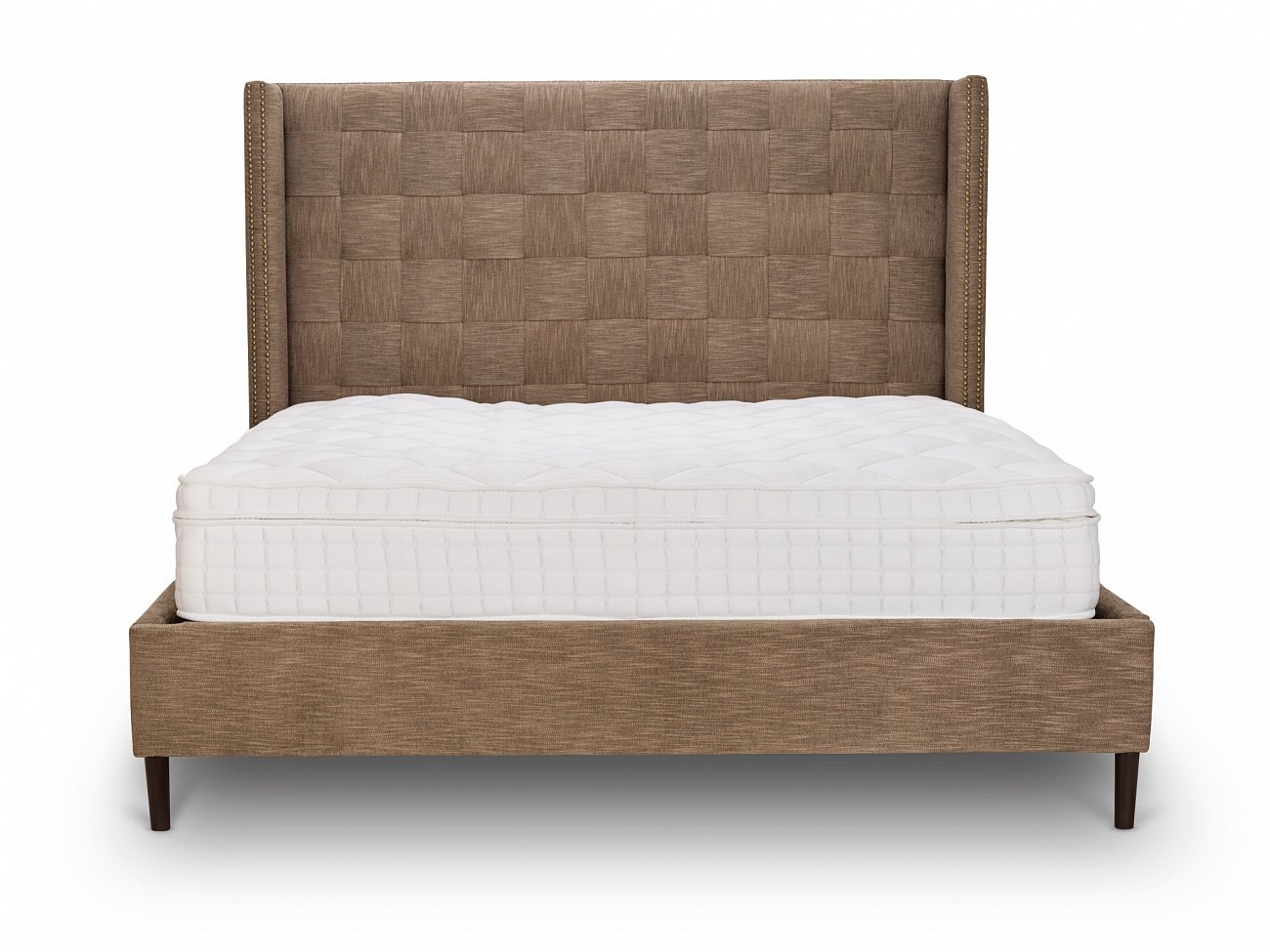 Кровать двуспальная 180х200 из велюра коричневая Quadro KELLY LOUNGE ДИЗАЙНЕРСКИЕ 045502 Коричневый  - Вид №1