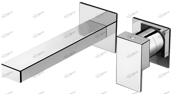 Fir Italia Смеситель для умывальника настенный из латуни с одной ручкой New playone 90 sun-id-1351107