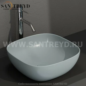 B6Q43BL Накладная раковина на столешницу  квадратная Ceramica Globo T-EDGE