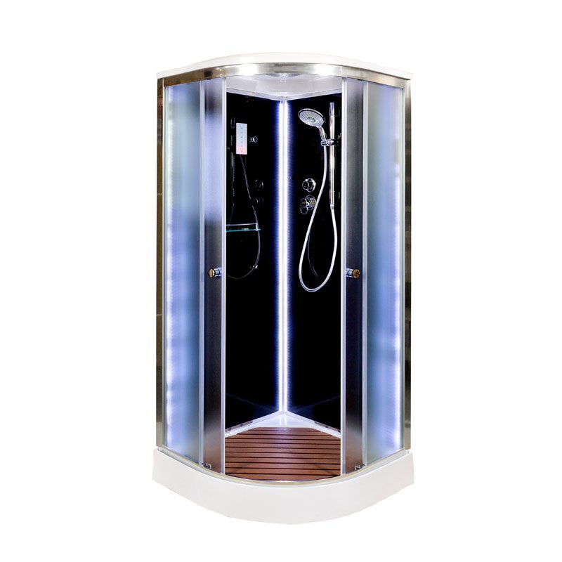 D08S Душевая кабина DETO Серия D B01S LED BLACK