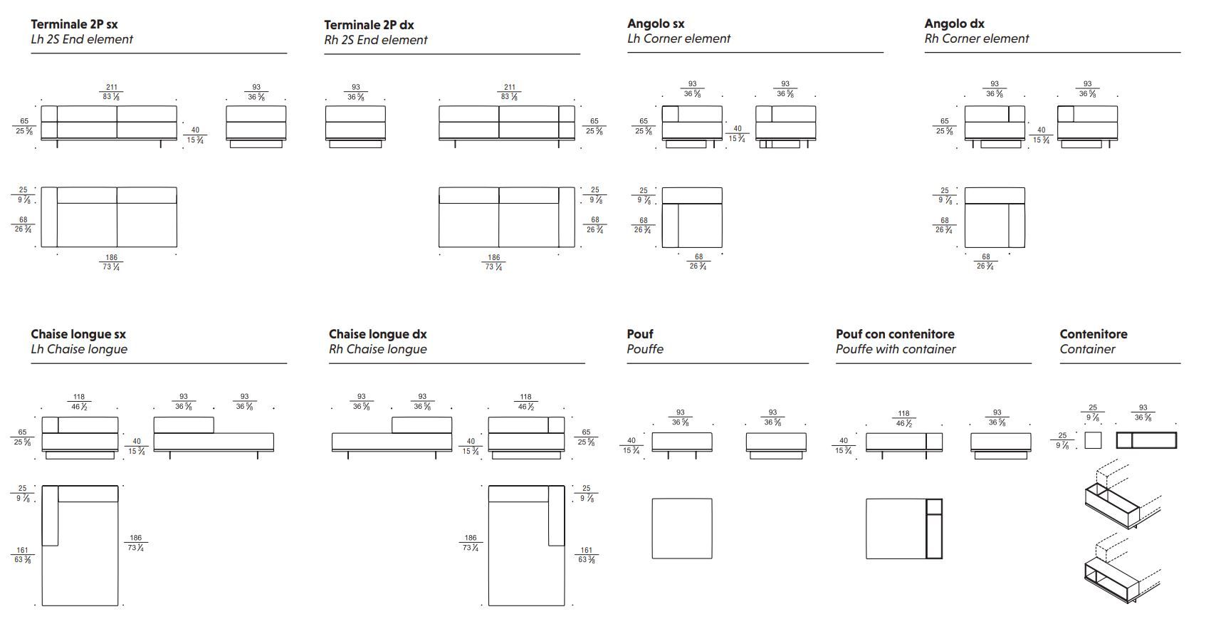 Тканевый диван с полуостровом Busnelli REGOLO ARCH-00069363 - Вид №4