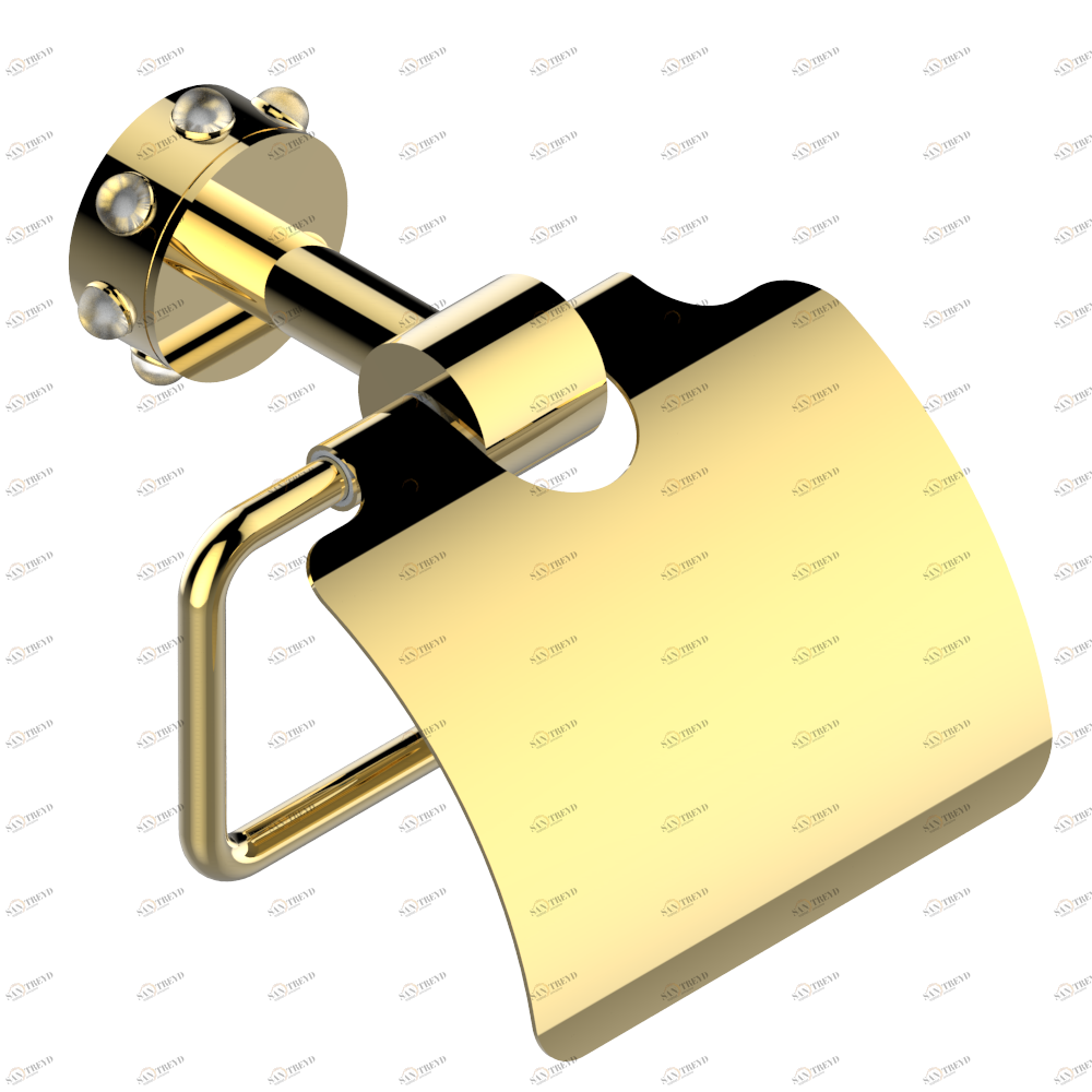 A2N-538AC Бумагодержатель с крышкой настенный Thg-paris Mossi со светлым хрусталём Покрытие PVD золотистый цвет A2N-538AC CAT.F