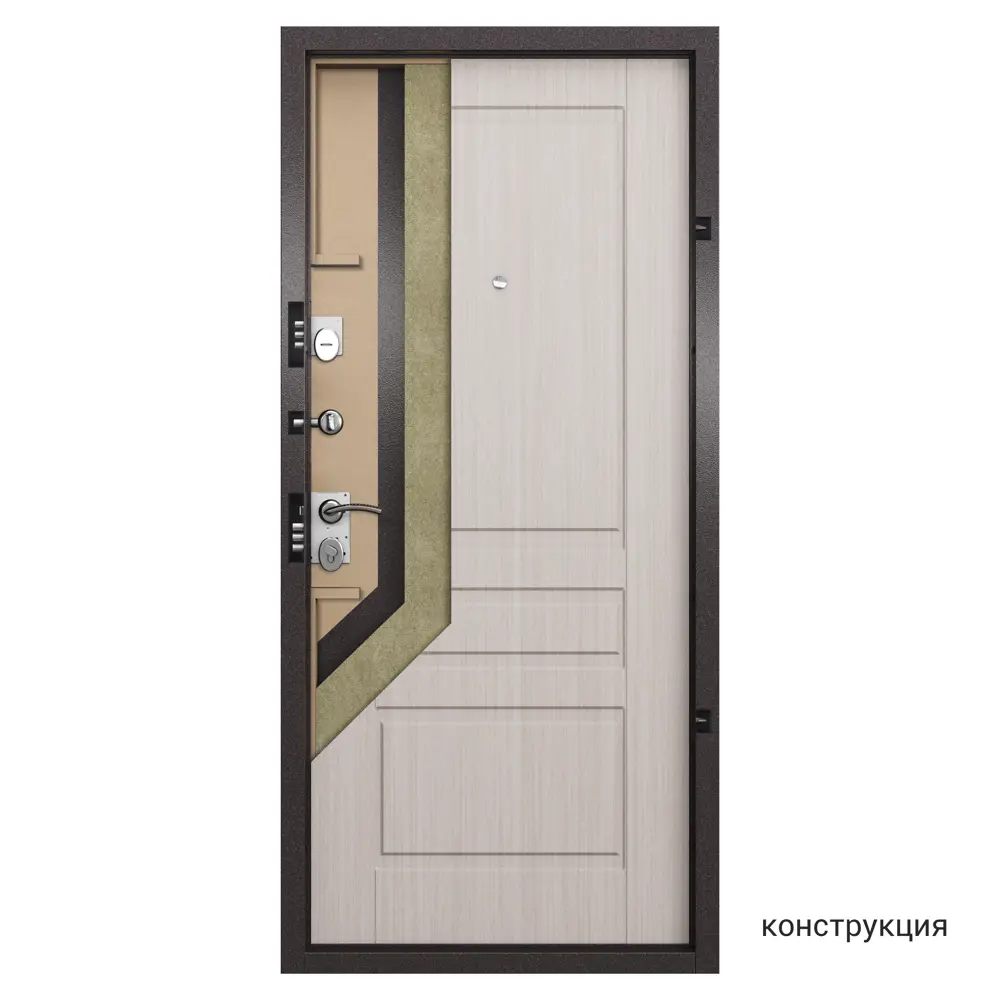 Дверь входная металлическая Страйд Летиция 860 мм левая цвет перламутр TOREX STLM-2096743 - Вид №14