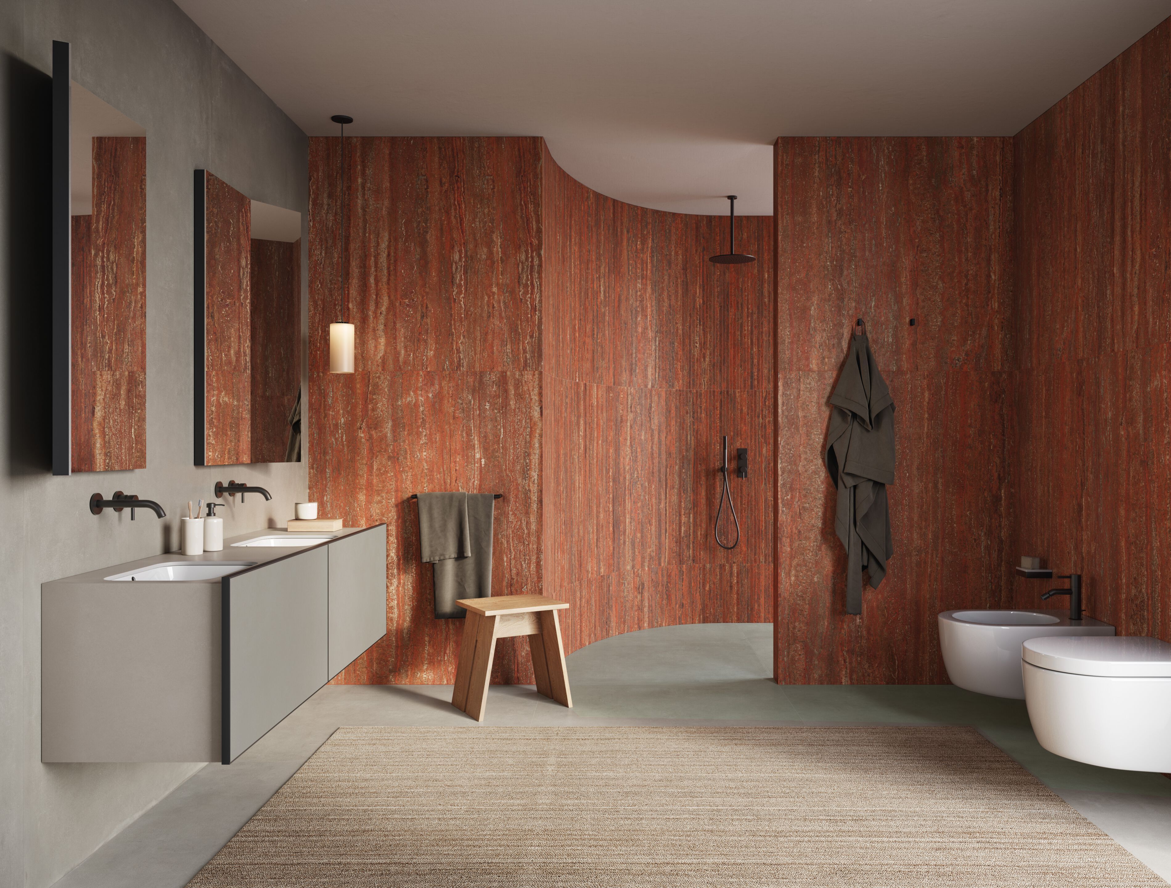 Напольное / керамогранит с эффектом травертина Italgraniti травертины ARCH-00139843 - Вид №7