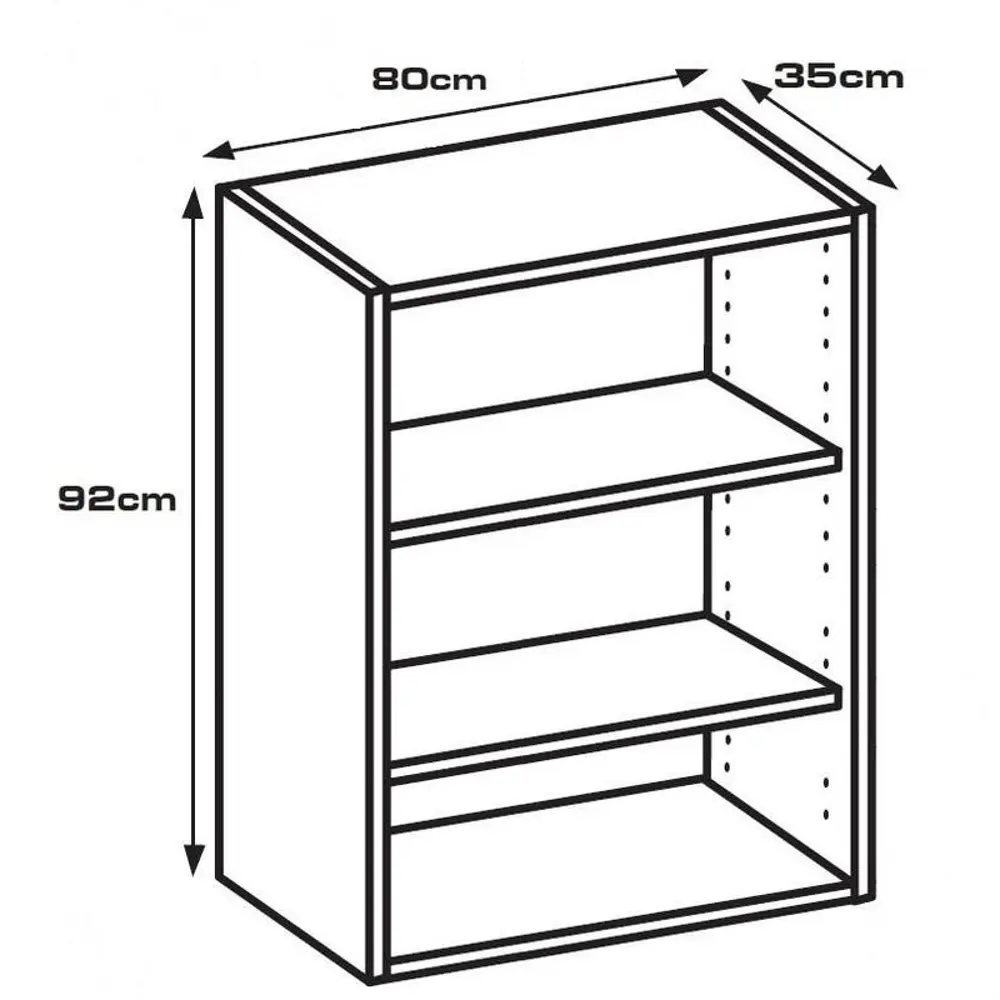 Каркас навесной 80x92x35 см, ЛДСП, цвет белый DELINIA STLM-2054551 - Вид №4